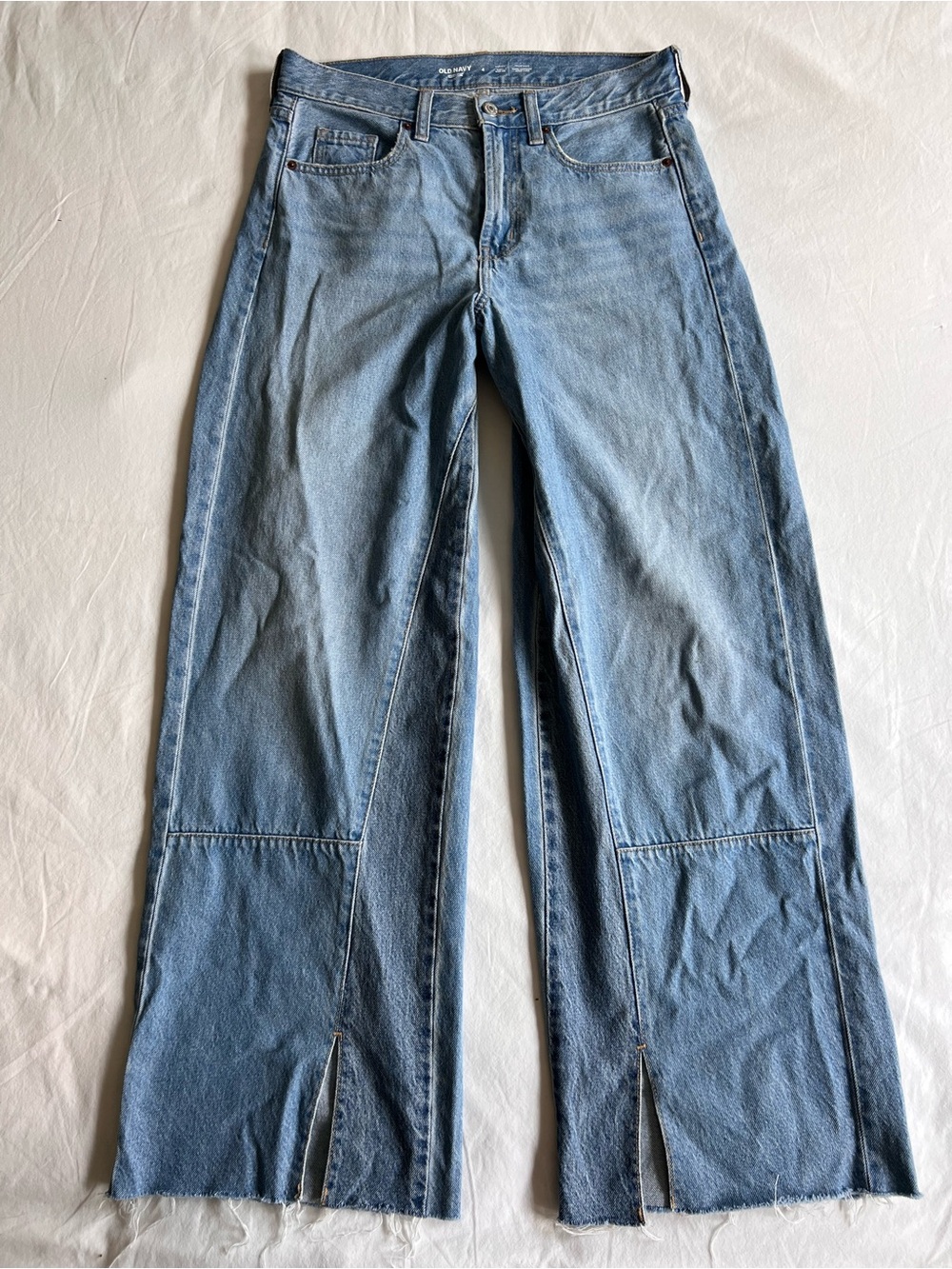 Old Navy Wide-Leg Baggy Soft Jeans with Front Slits